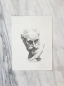 Michelangelo Dusk Portrait Bust Study no.1 | 8x11"