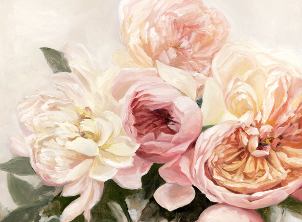 Blushy Garden Roses Print