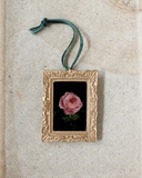 Pink Rose Christmas Ornament