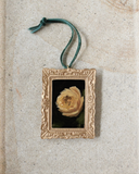 Yellow Rose Christmas Ornament