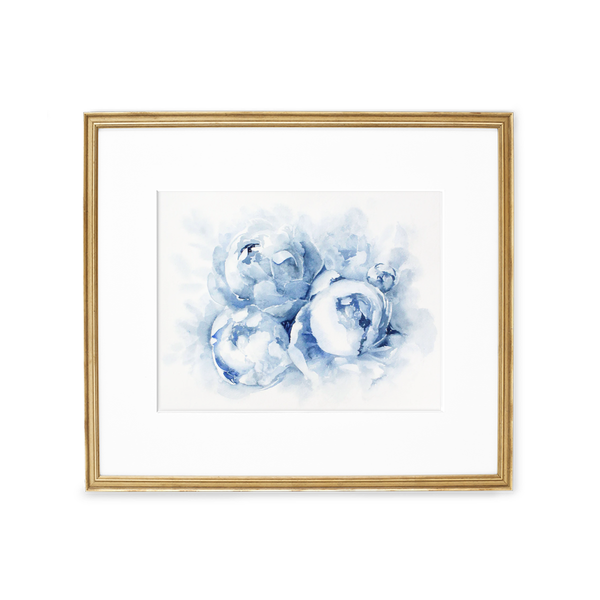 Blue Peonies no.21 | Watercolor on Paper | 11x14"