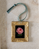Pink Rose Christmas Ornament