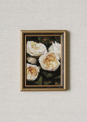 Vintage Framed Print: Ivory Roses | 5x7"
