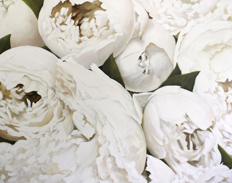 White Peonies | Oil on Canvas | 48x60"