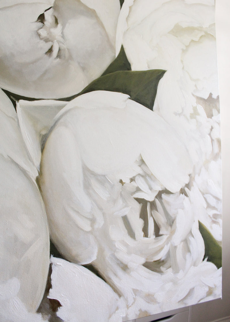 White Peonies | Oil on Canvas | 48x60"