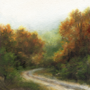 Autumn Road Landscape Art Print
