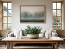 Evergreen Mist Landscape Art Print