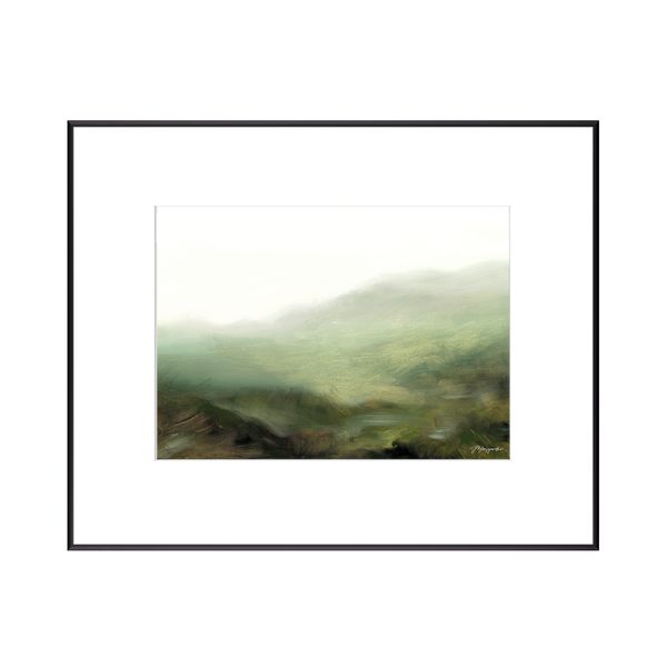 Misty Hillside Print