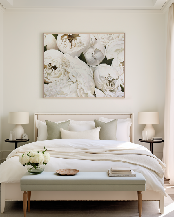 White Peonies | Oil on Canvas | 48x60"