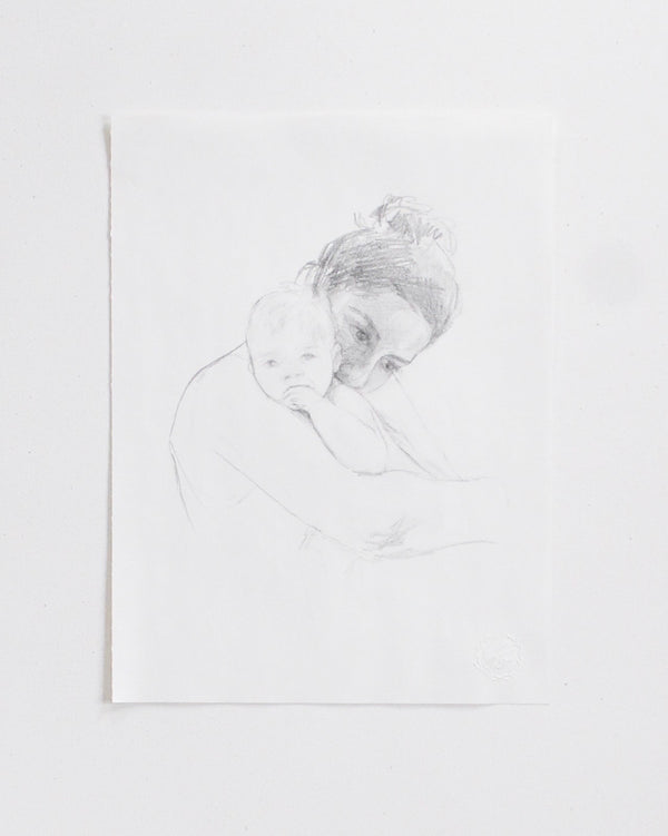 Mother & Baby sketch | 9x12