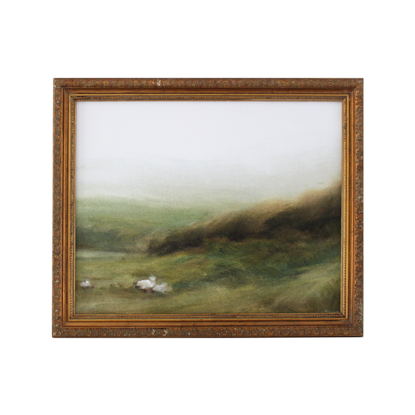 Vintage Framed Print: Pasture | 12x14"