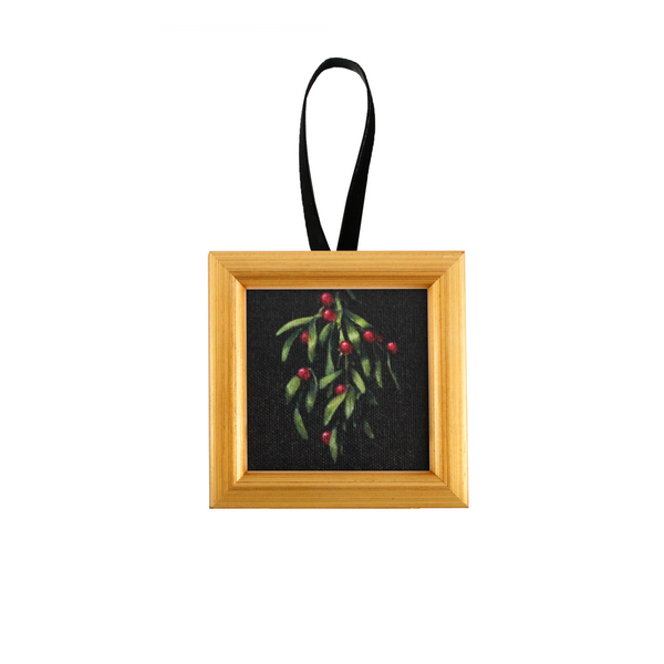 Mistletoe Christmas Ornament (Square)
