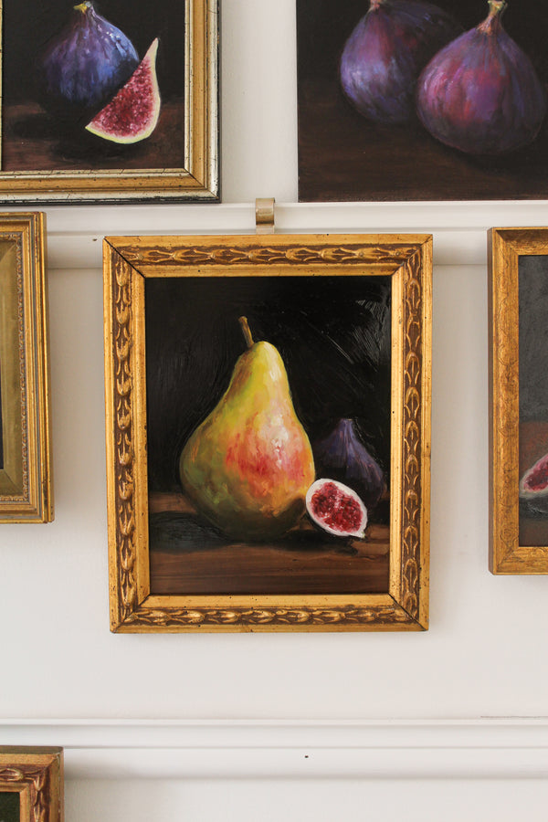 Pear with Sliced Fig | 6.5x8.5