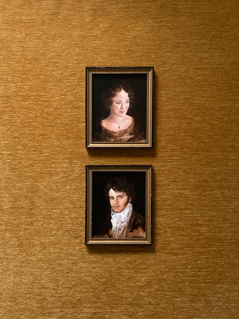 Set of 2 Portraits: Elizabeth & Mr. Darcy | 4x5"