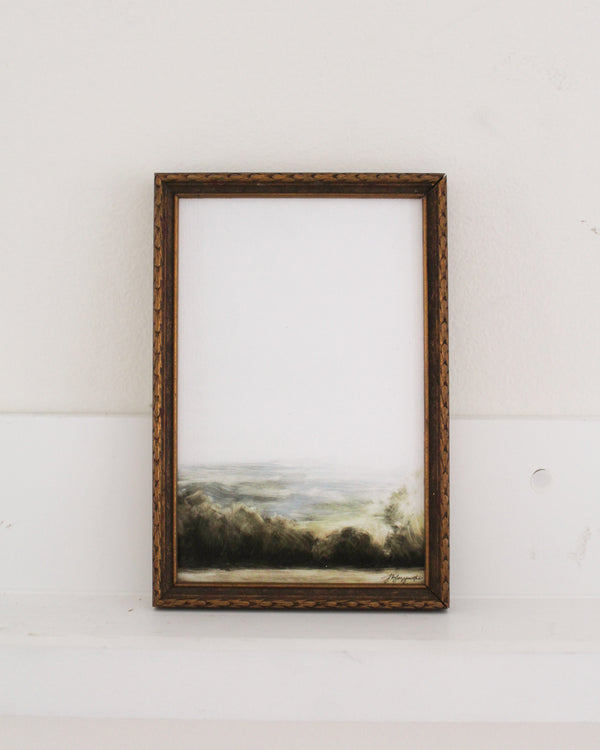 Vintage Framed Print: Misty Sunrise | 4.25x6.5"
