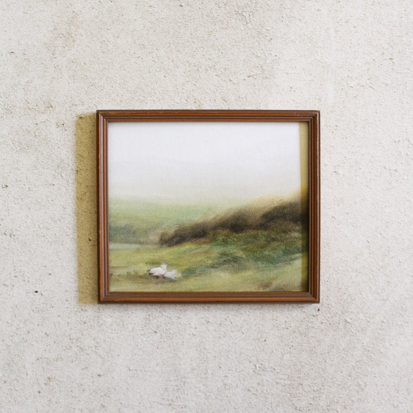 Vintage Framed Print: Pasture | 6x7"